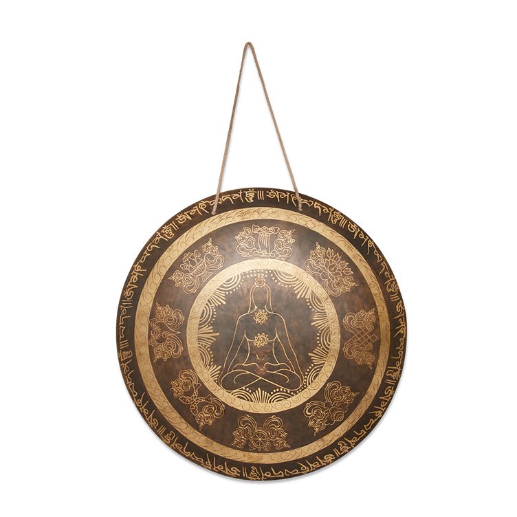 Gong - Etched - 7 Chakras - 22inches | Verified Sustainable by Brown Living™