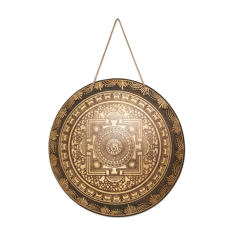 Gong - Etched - Mandala - 20inches | Verified Sustainable Musical Instruments on Brown Living™