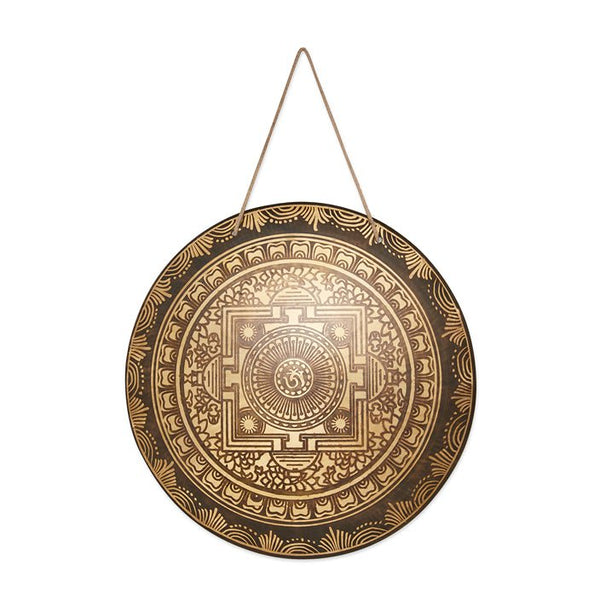 Gong - Etched - Mandala - 22inches | Verified Sustainable by Brown Living™