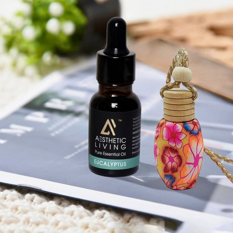 Gourd Shape Car Aromatizer/Diffuser Bottle with Essential Oil | Verified Sustainable by Brown Living™