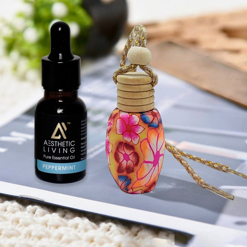 Gourd Shape Car Aromatizer/Diffuser Bottle with Essential Oil | Verified Sustainable by Brown Living™