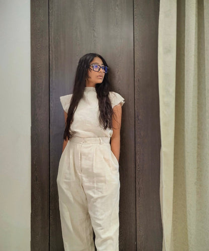 Grandpa Trousers – Relaxed Fit Vintage Style Pants – Womens Pants on Brown Living™. SKU: V - V - TM - 110. Img 1.