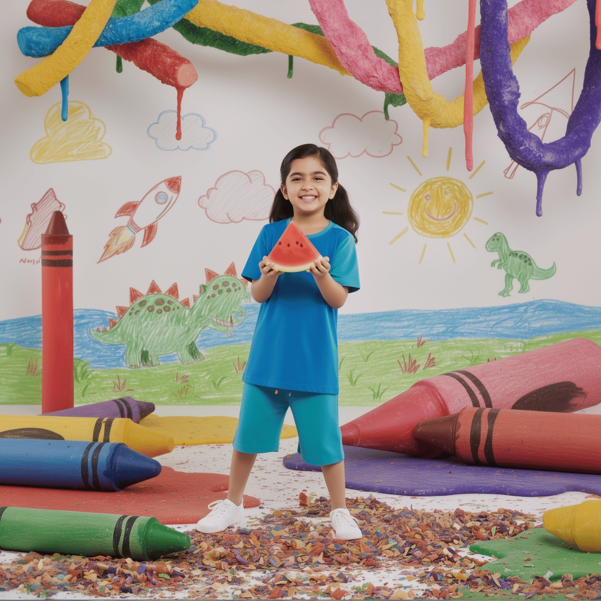 Grape Slush Tee - 100% Certified Organic Cotton & Azo-Free Dyes – Kids T-Shirts on Brown Living™. SKU: KT02A-2-4Y. Img 1.