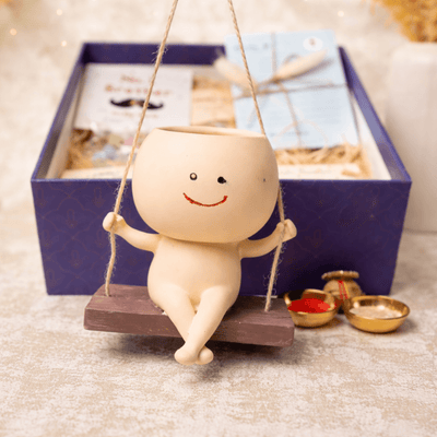 Green Blessings Planter Hamper | Eco-Friendly Plant Gift Hamper – Gift Hampers on Brown Living™. SKU: RKH-11. Img 2.