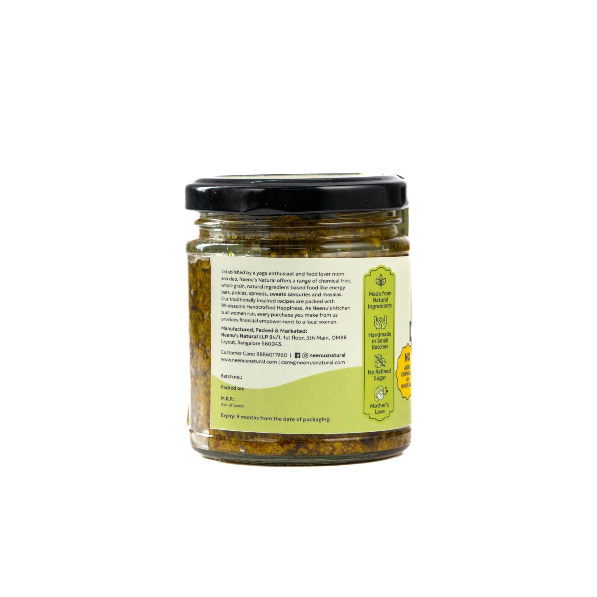 Green Chilli Mustard Pickle | Spicy & Tangy Indian Condiment – Pickles & Chutney on Brown Living™. SKU: NN_04. Img 3.
