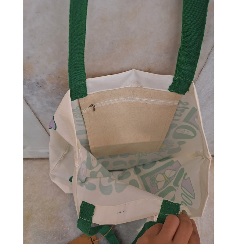 Green Handle - Recycled Polycotton Tote | Verified Sustainable by Brown Living™