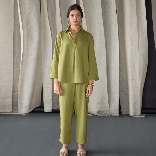 Green Linen Co - ord Set | Verified Sustainable by Brown Living™