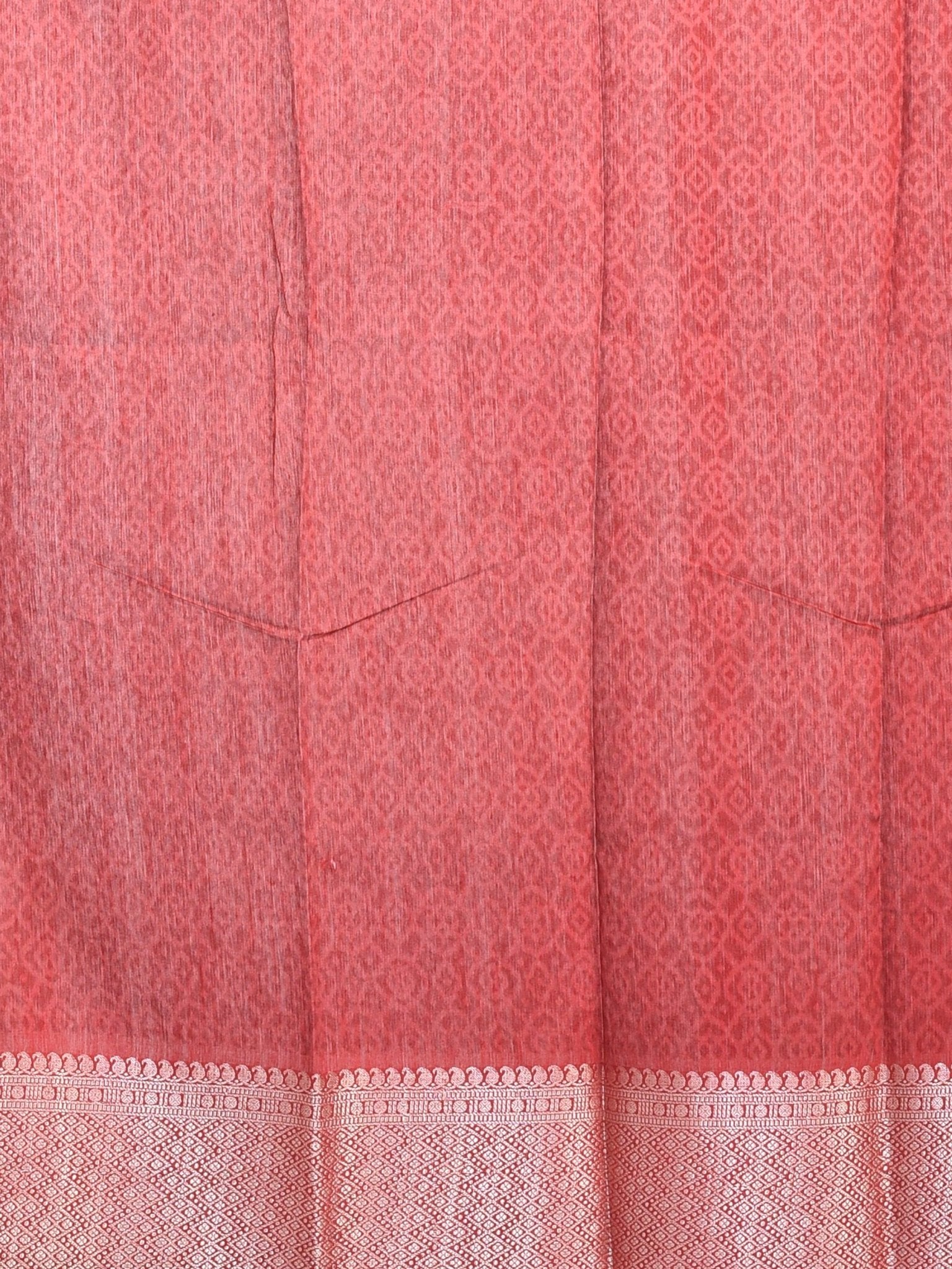 Green Maheshwari Design Linen Silk Saree – Womens Saree on Brown Living™. SKU: STRLINSAR21. Img 3.