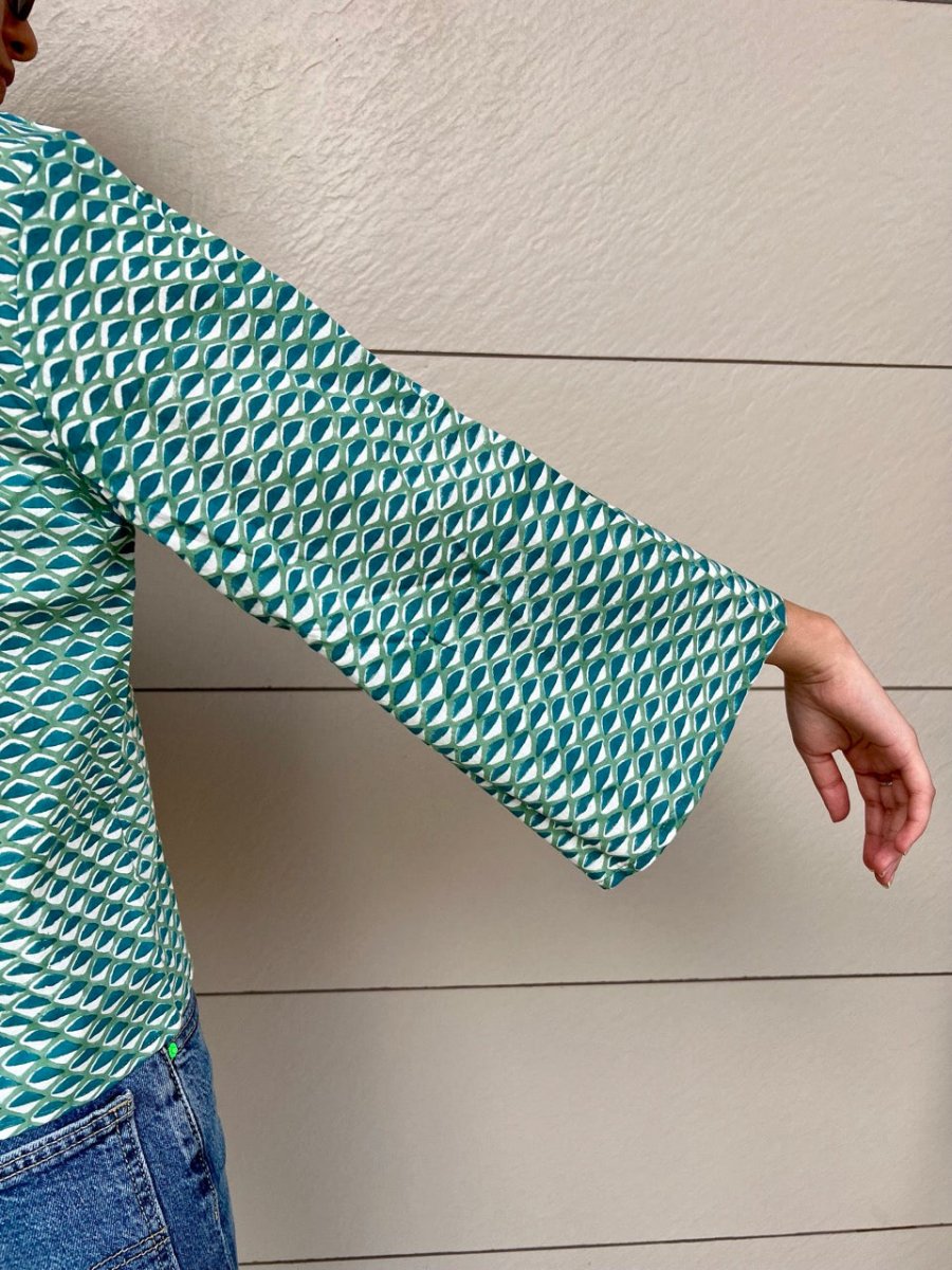 Green Peacock Shirt – Womens Shirt by Bloc'D by JBH available on Brown Living™. S . SKU: BCSW004S. Img 5.