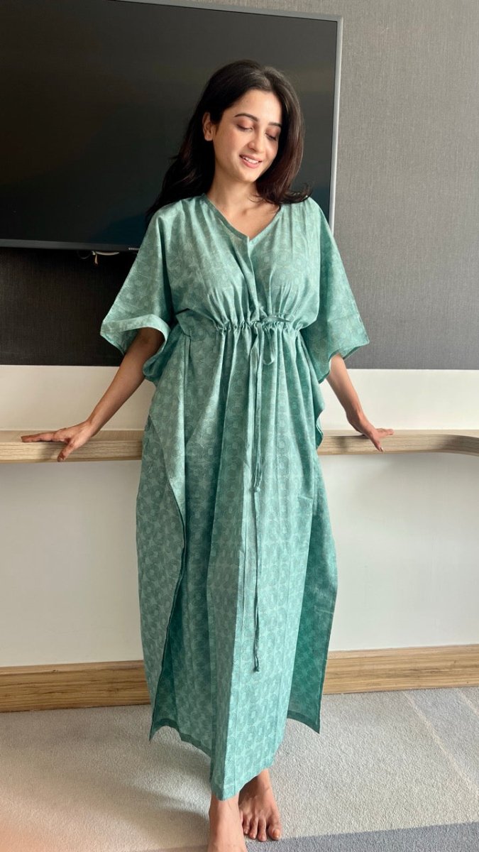 Green Rings Kaftaan – Womens Kaftan by Bloc'D by JBH available on Brown Living™. Onesize . SKU: BOTW003. Img 3.