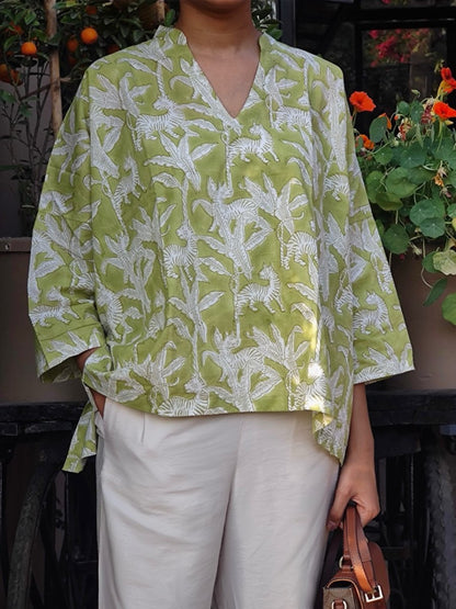 Green Tiger Ivy OS Top – Womens Top by Bloc'D by JBH available on Brown Living™. Onesize . SKU: BOTW001. Img 5.