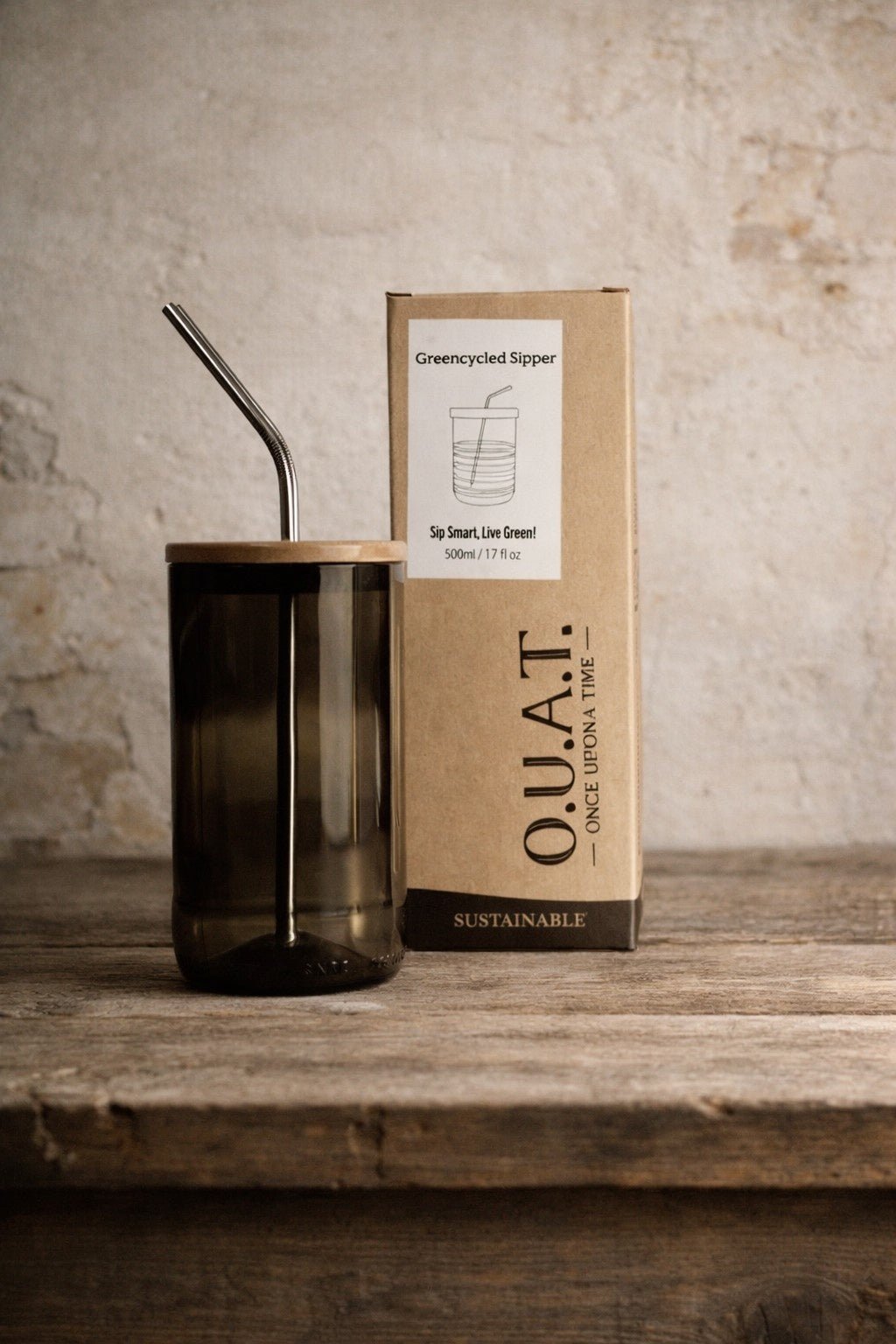 Greencycled GreeSipper Reusable Eco Friendly Drinking Sipper Bottle – Glasses & Tumblers on Brown Living™. SKU: GSP1. Img 2.