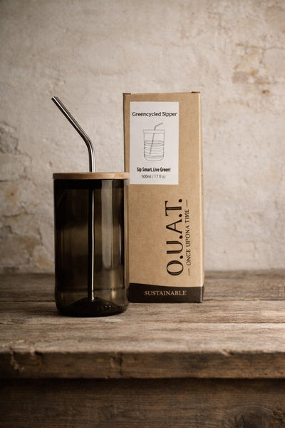 Greencycled GreeSipper Reusable Eco Friendly Drinking Sipper Bottle – Glasses & Tumblers on Brown Living™. SKU: GSP1. Img 2.