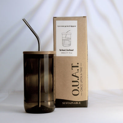 Greencycled GreeSipper Reusable Eco Friendly Drinking Sipper Bottle – Glasses & Tumblers on Brown Living™. SKU: GSP1. Img 1.