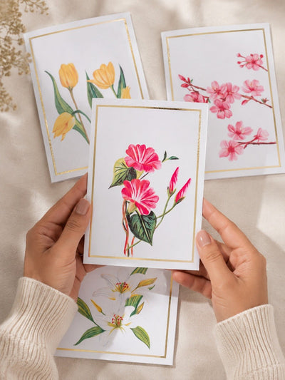 Greeting Cards Floral Collection | Set of 8 | A6 Size – Greeting & Note Cards on Brown Living™. SKU: GC01. Img 13.