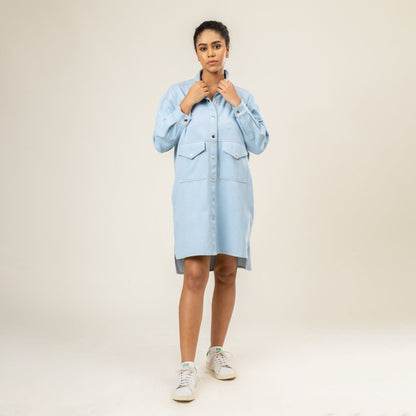 Greta Shirt Dress | Made of Recycled Denim | Verified Sustainable by Brown Living™