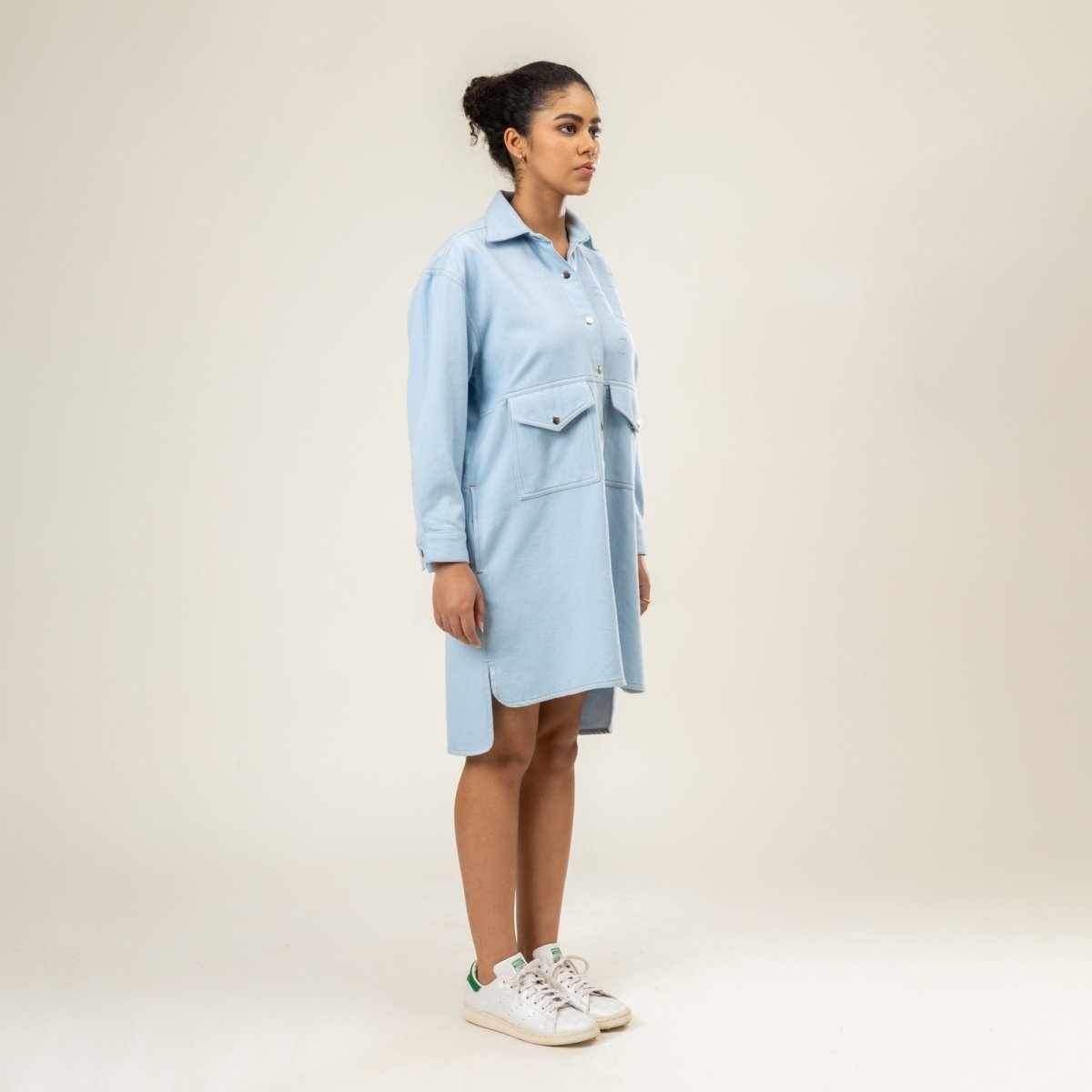 Greta Shirt Dress | Made of Recycled Denim | Verified Sustainable by Brown Living™