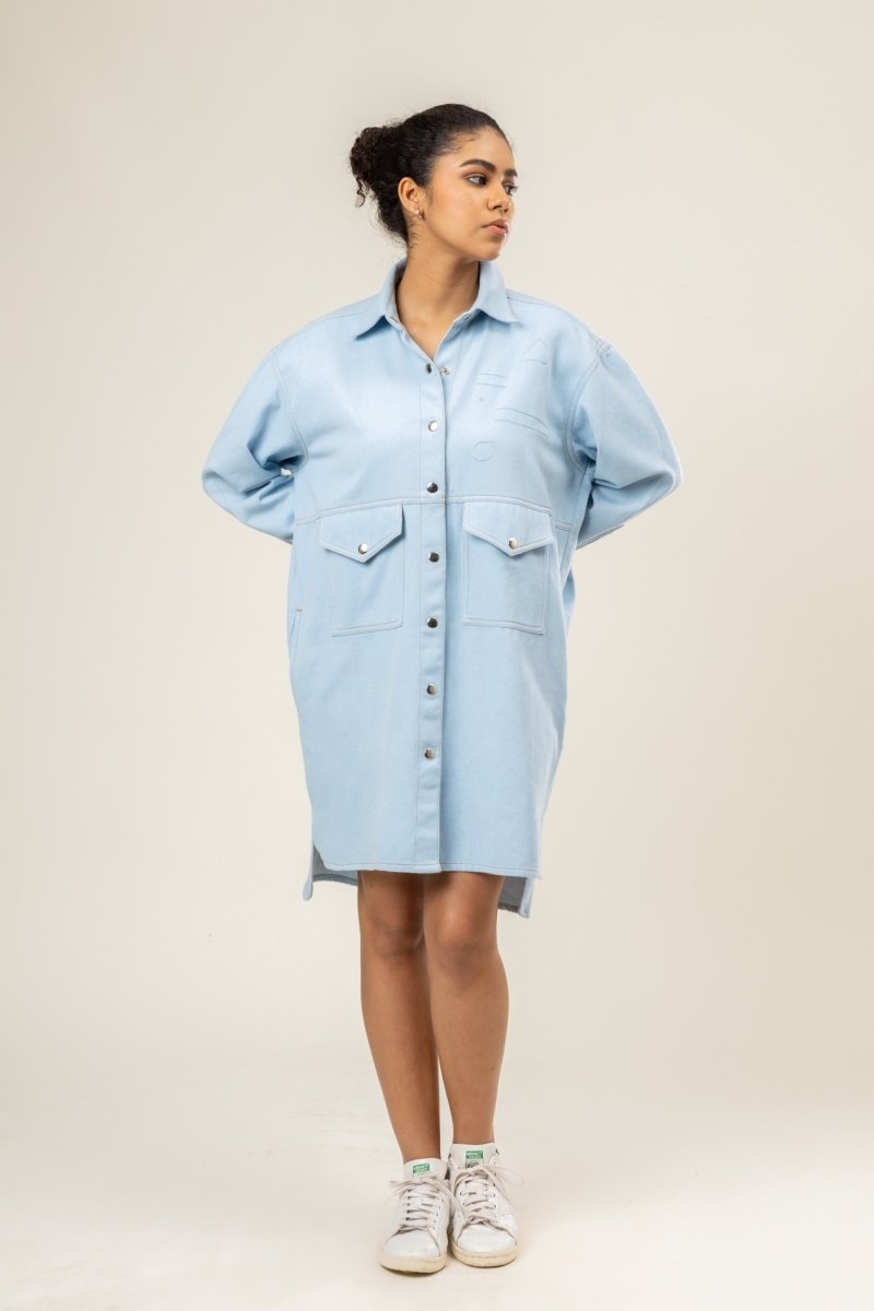 Greta Shirt Dress | Made of Recycled Denim | Verified Sustainable by Brown Living™