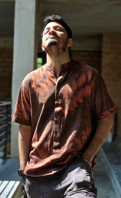 Grove Handwoven Khadi Cotton Shirt for Everyday Comfort – Men Shirt on Brown Living™. SKU: GS02. Img 2.