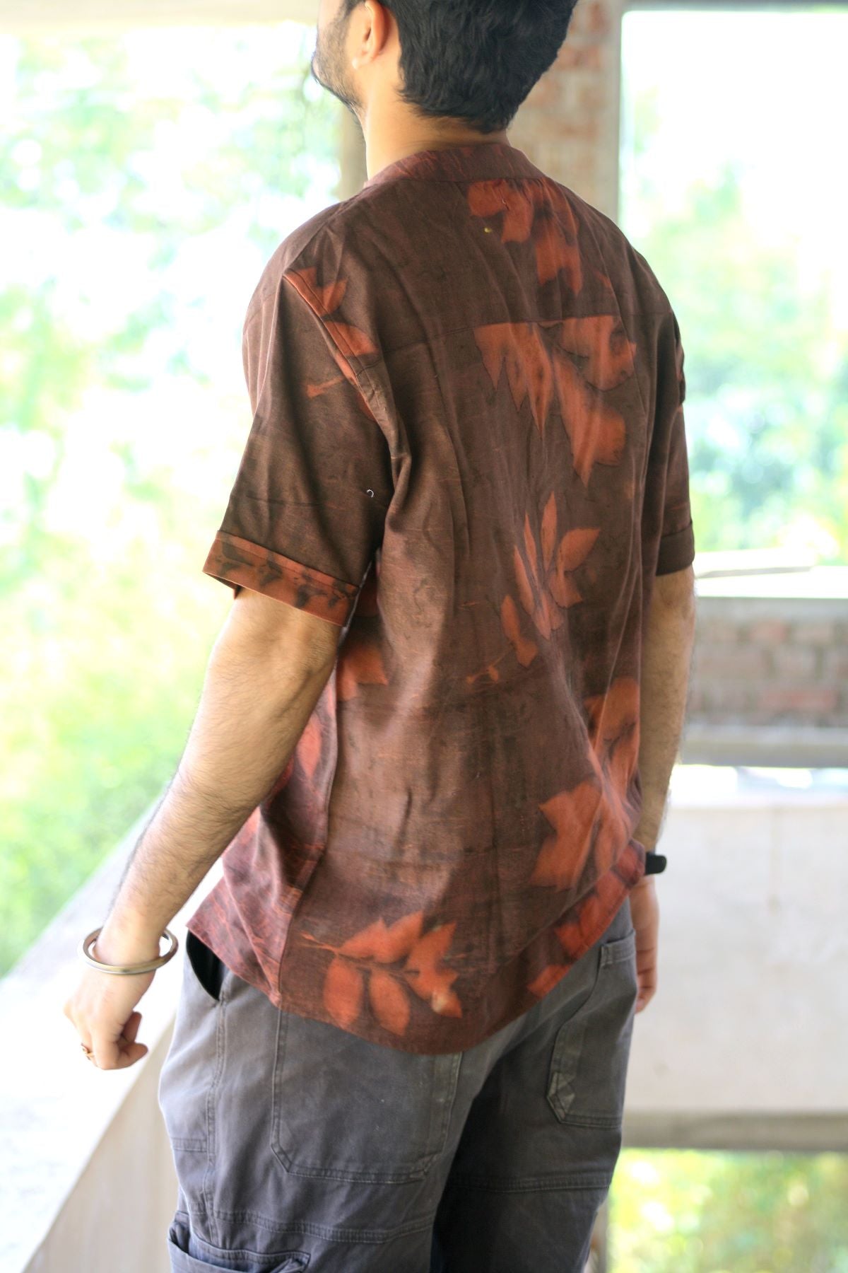 Grove Handwoven Khadi Cotton Shirt for Everyday Comfort – Men Shirt on Brown Living™. SKU: GS03. Img 3.