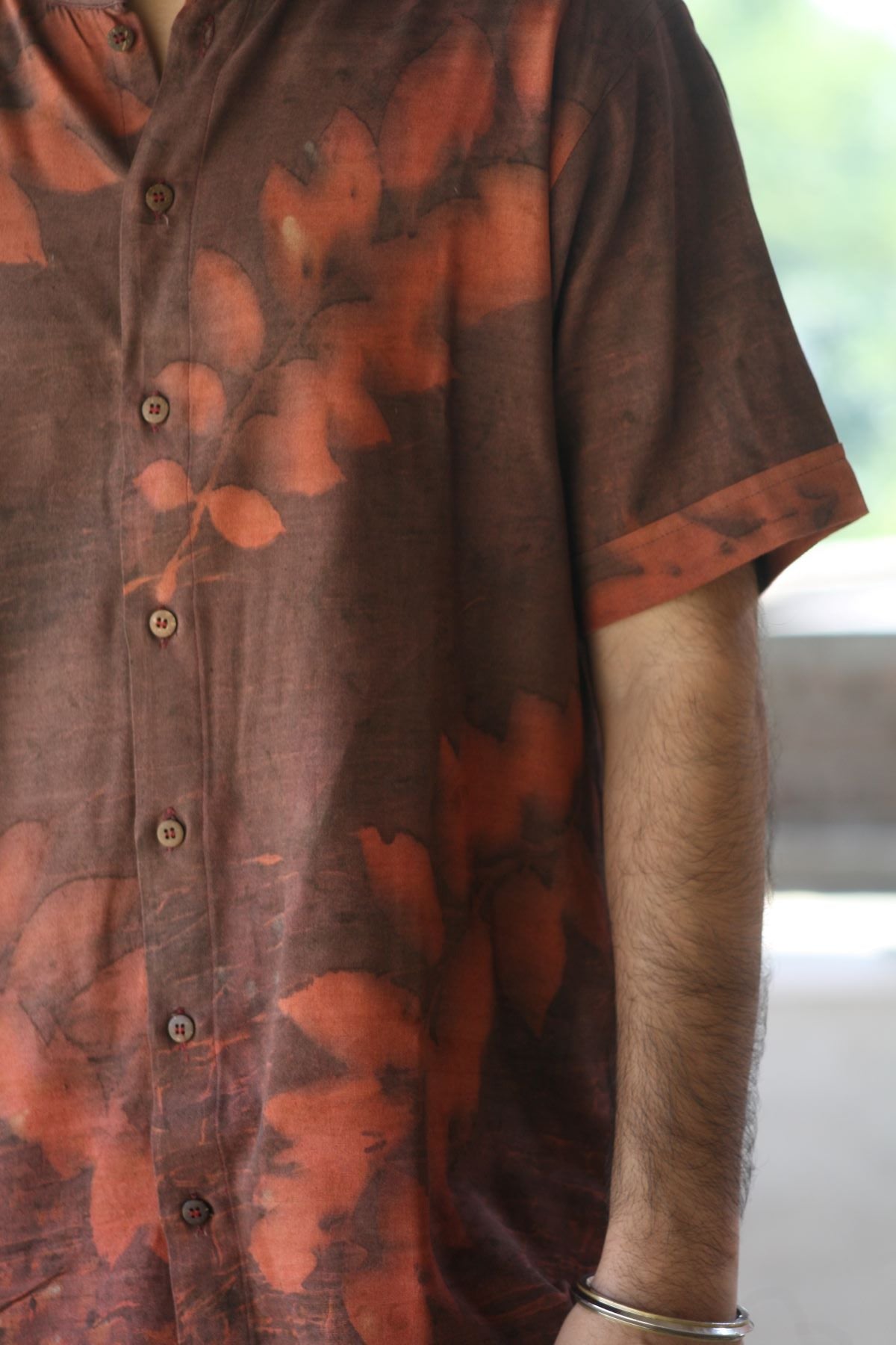Grove Handwoven Khadi Cotton Shirt for Everyday Comfort – Men Shirt on Brown Living™. SKU: GS0402. Img 4.