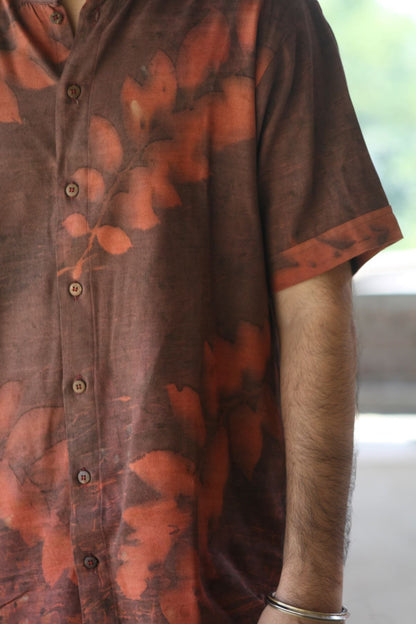 Grove Handwoven Khadi Cotton Shirt for Everyday Comfort – Men Shirt on Brown Living™. SKU: GS0402. Img 4.