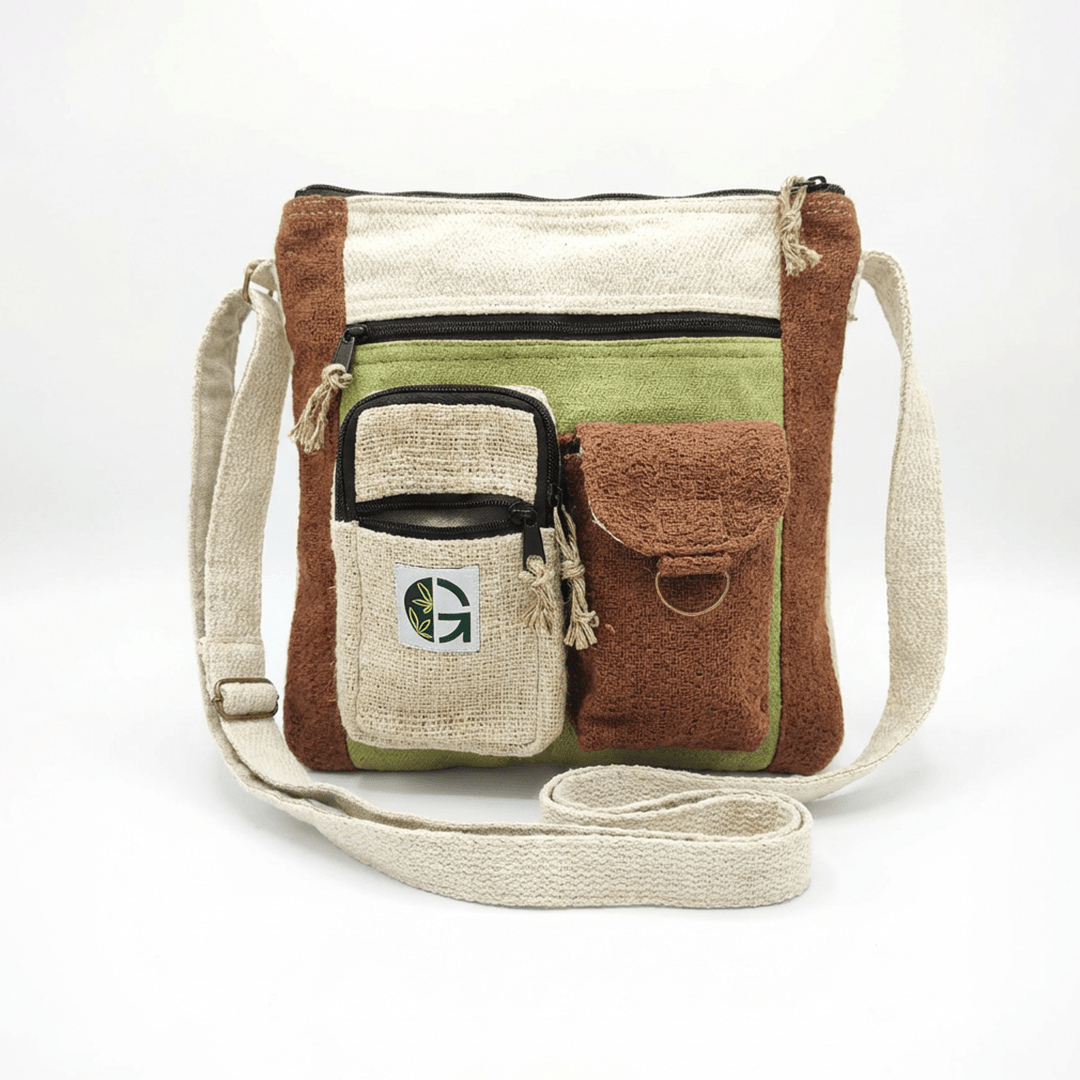 Grove Hemp Bag | Eco Friendly Sustainable Everyday Sling Bag – Womens Handbag on Brown Living™. SKU: OGSBGHC05. Img 1.