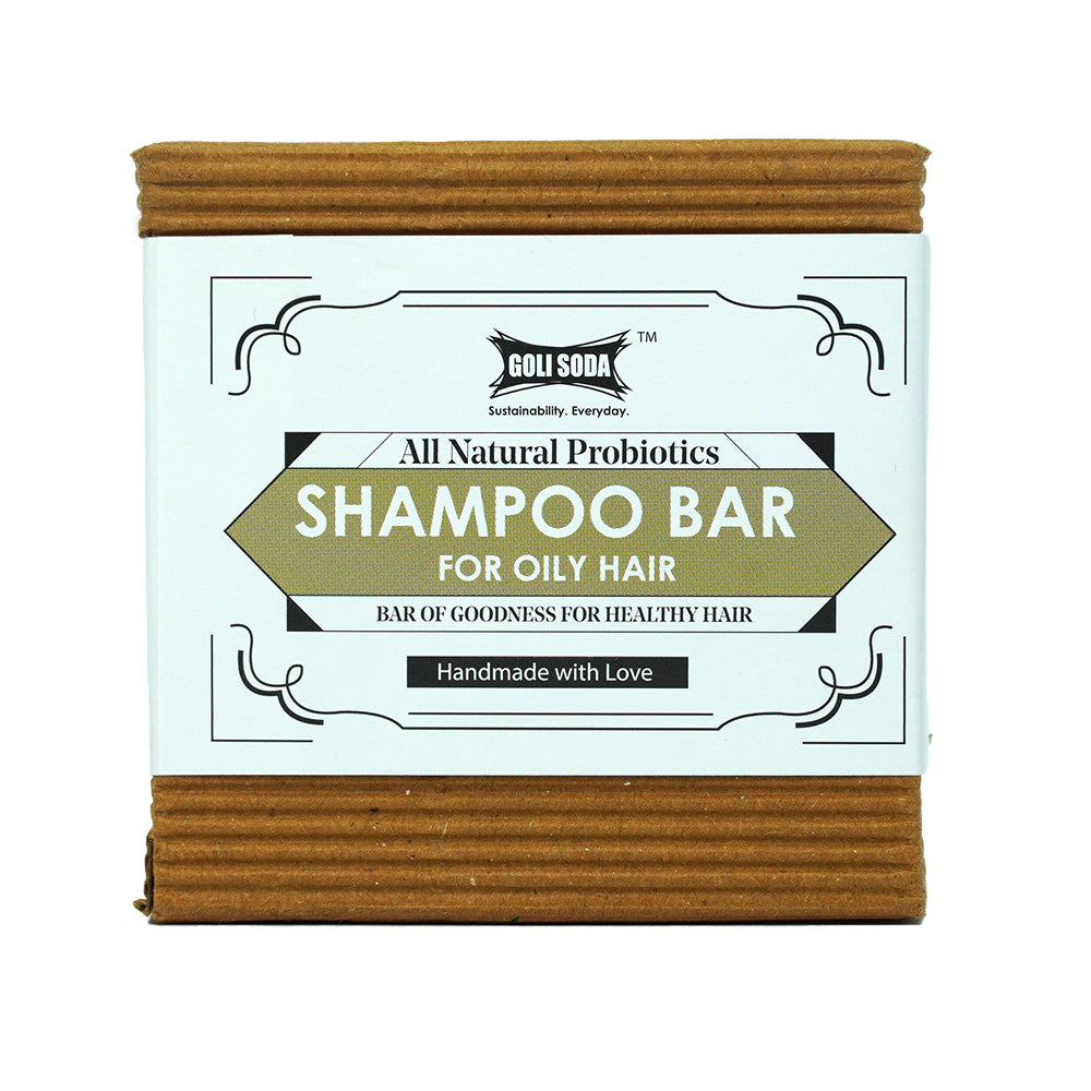 All Natural Probiotic Shampoo Bar for Oily Hair - Nourish & Control Oily Scalp - 90g