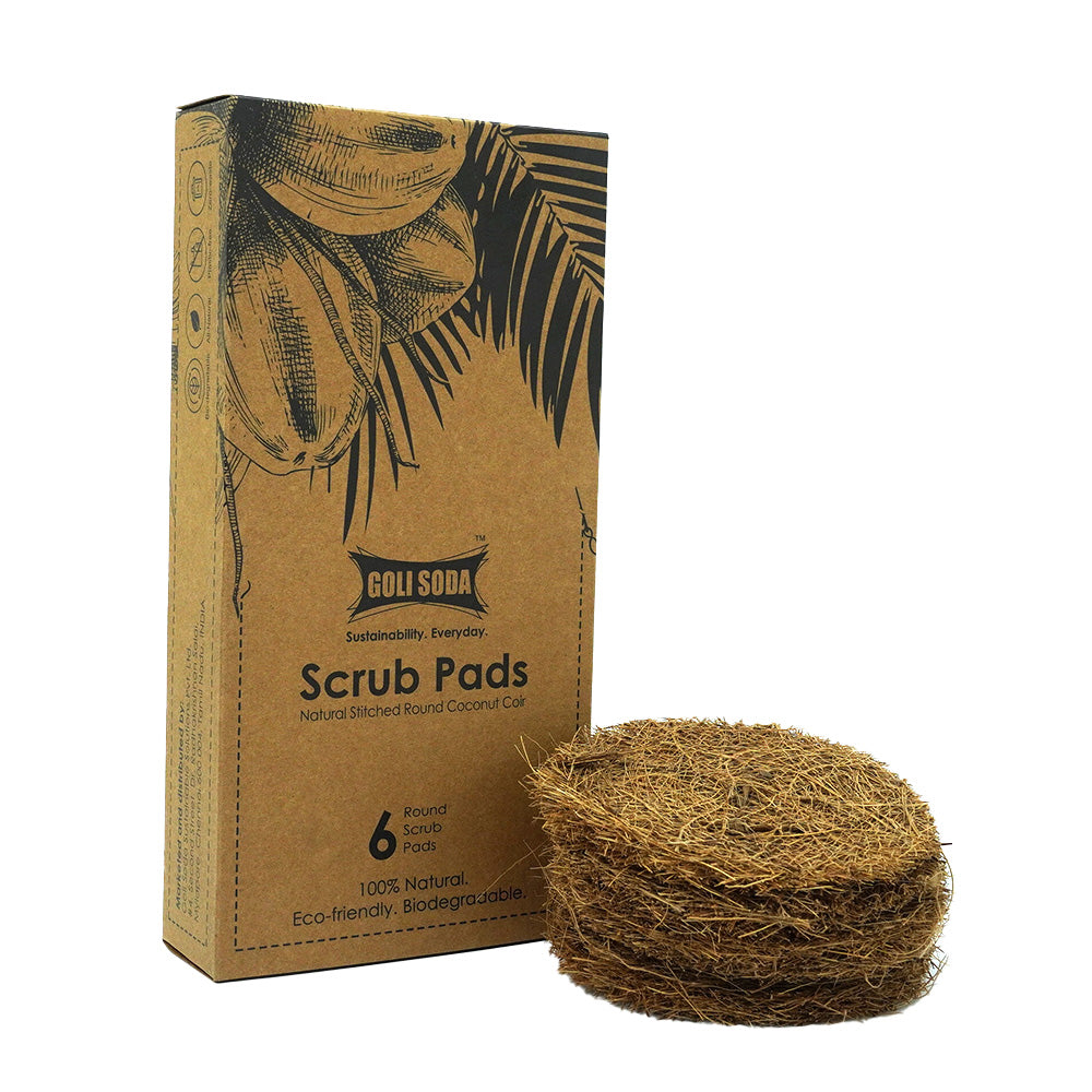 Natural Coconut Coir Dishwashing Round Scrub Pad