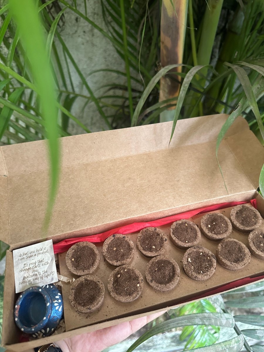 Guggle & Camphor Sambrani Cups – Natural Aromatic Cups for Puja – Pooja Needs by Gau Nirantar Pvt. Ltd. available on Brown Living™. . SKU: CD102. Img 2.