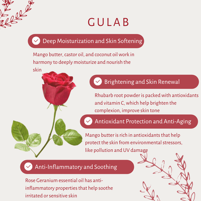 Gulab Bar Soap for Dry Skin with Mango Butter & Rose Extracts – Body Soap on Brown Living™. SKU: S10015. Img 3.
