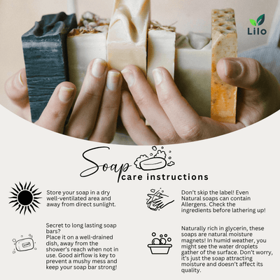 Gulab Bar Soap for Dry Skin with Mango Butter & Rose Extracts – Body Soap on Brown Living™. SKU: S10015. Img 5.