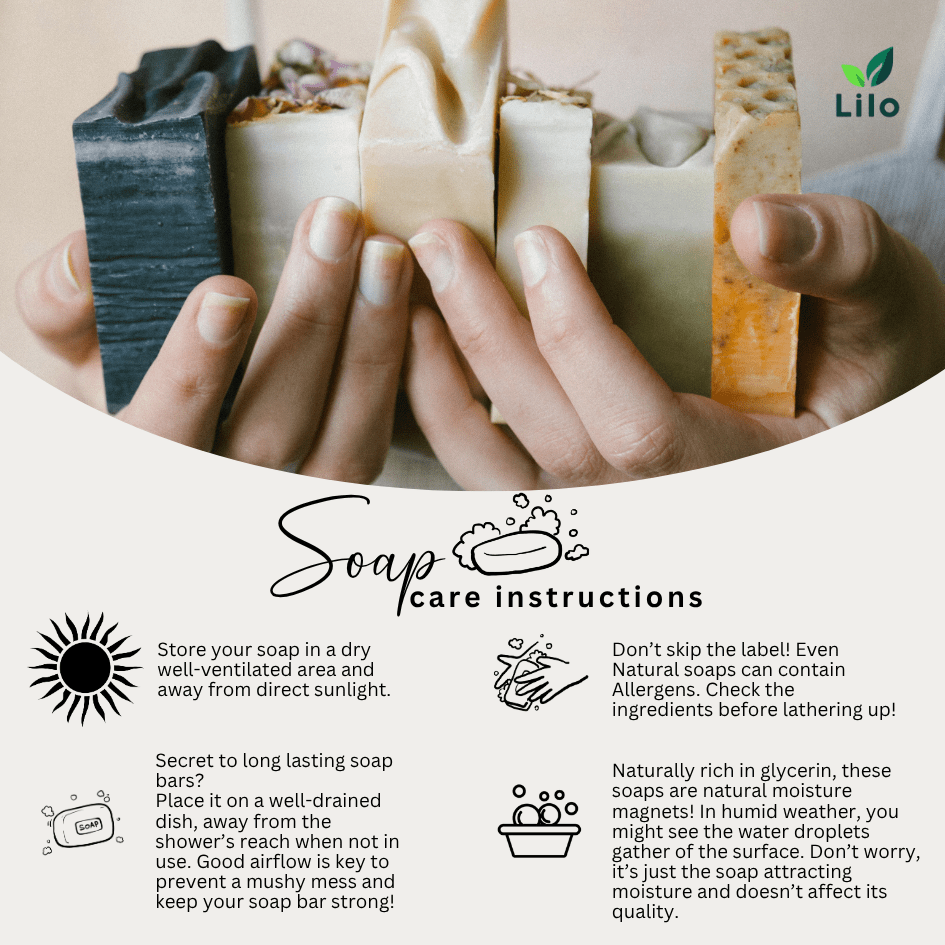 Gulab Bar Soap for Dry Skin with Mango Butter & Rose Extracts – Body Soap on Brown Living™. SKU: S10015. Img 5.