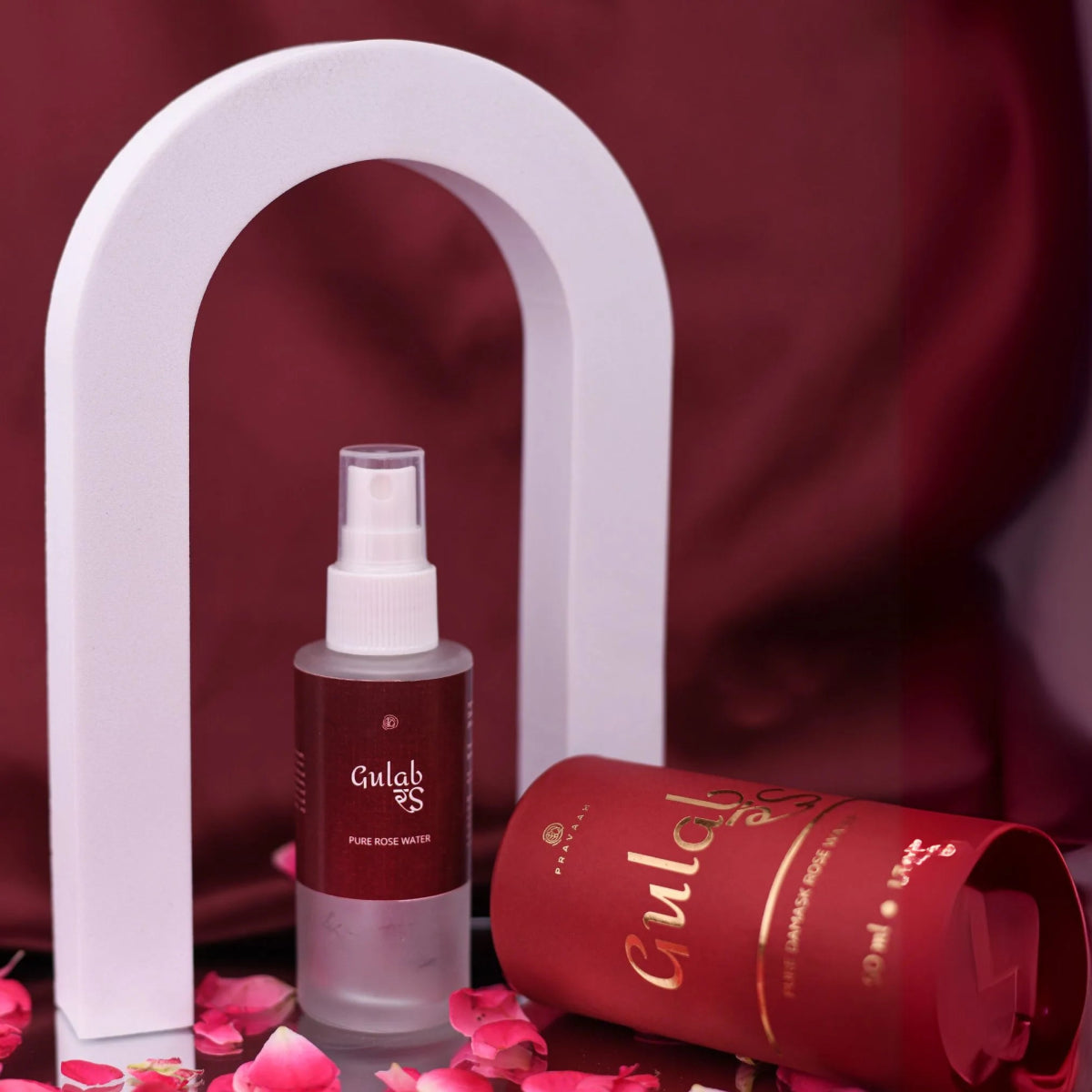 Gulab Ras – 100% Natural Rose Water | Preservative and Alcohol – Face Cleanser by Pravaah India available on Brown Living™. 50ml . SKU: PRAWEL02. Img 2.