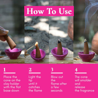Gulabi Dhoop - Pure Indian Rose Incense Cones – Candles & Fragrances by Boond Fragrances available on Brown Living™. . SKU: BFD01. Img 3.