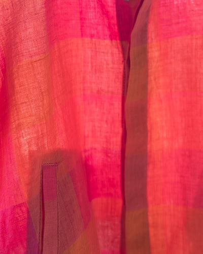 Gulmohar Cotton Checkered Full Sleeve Jacket Shirt – Kids Ethnic Sets on Brown Living™. SKU: C34B3MJ612. Img 9.