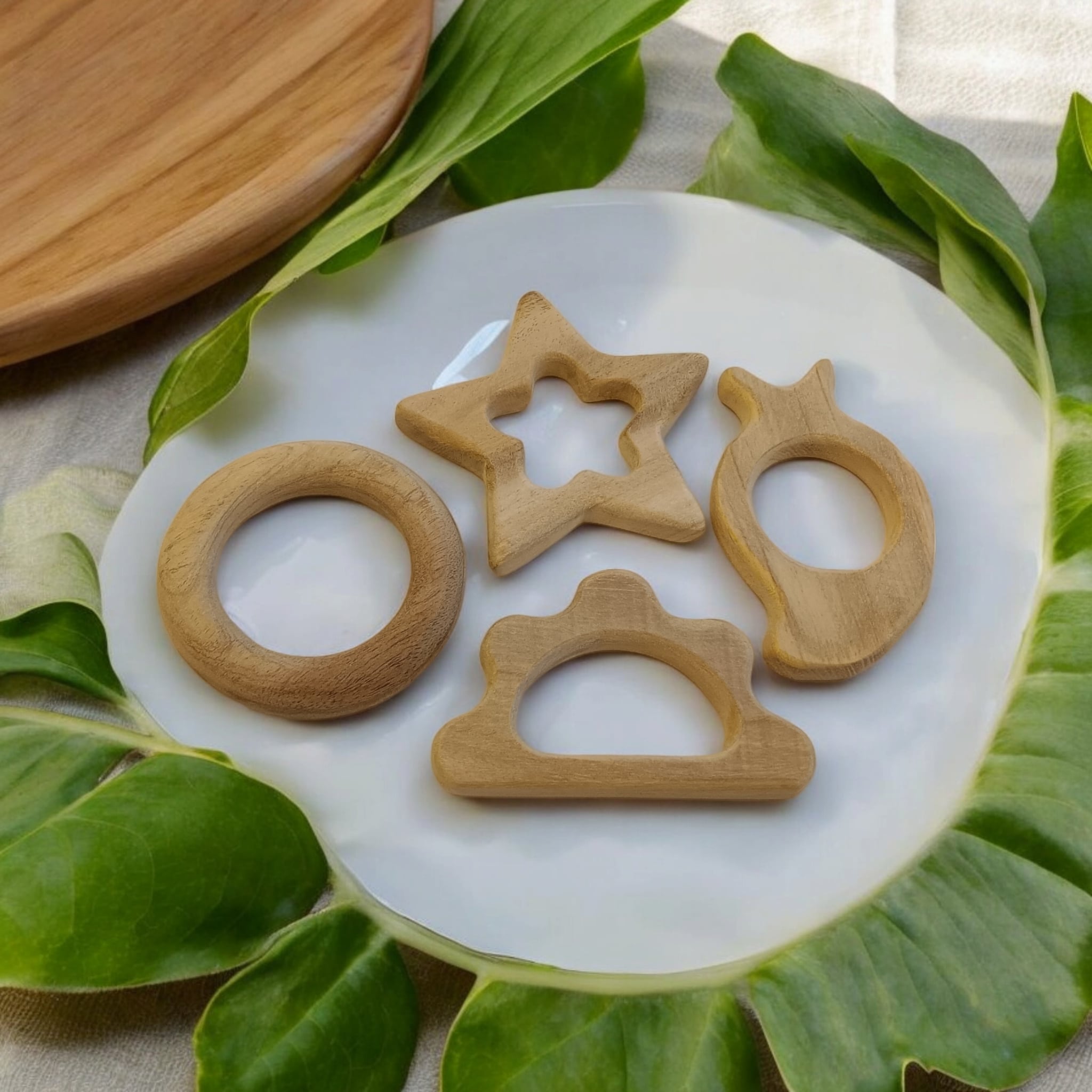 Gum Strengthening Neem Wooden Baby Teethers – Baby Teethers & Soothers on Brown Living™. SKU: T_STR-CLD-RNG-MNG. Img 6.