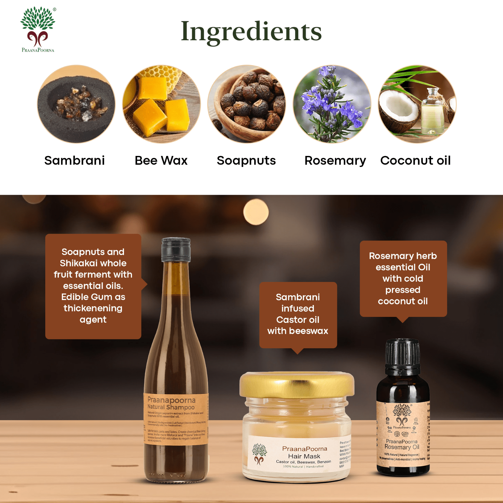 Hair Fall Solution Hamper | botanical extracts with essential oil – Gift Giving on Brown Living™. SKU: SKU_K08. Img 7.