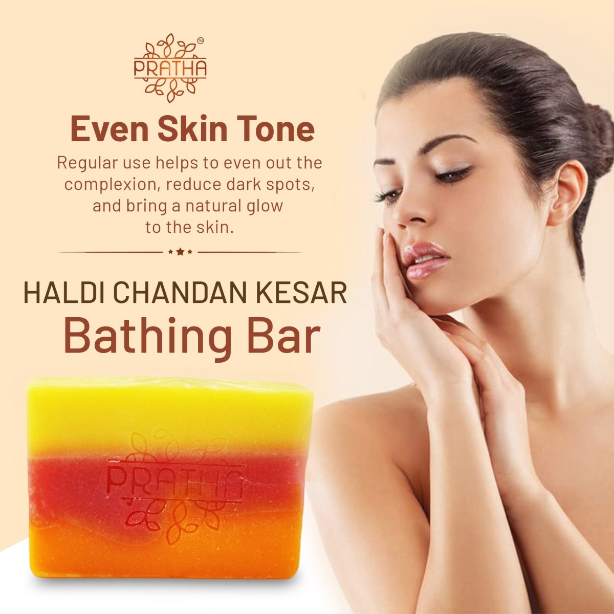 Haldi - Chandan - Kesar | Cold Process Handmade Soap | Verified Sustainable by Brown Living™