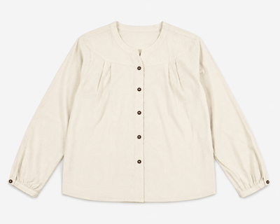 Half Moon Shirt – Stylish Casual Cotton Shirt with Modern Design – Womens Shirt on Brown Living™. SKU: ACB2026009. Img 1.