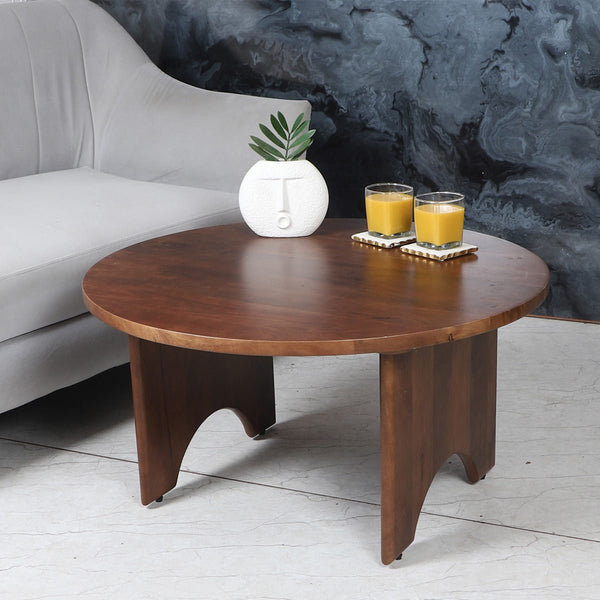 Halo- Handcrafted Mango Wood Coffee Table | Verified Sustainable Decor & Artefacts on Brown Living™