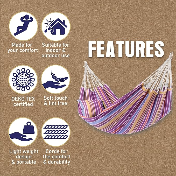 Hammock in a Bag | Jhula for Adults & Kids | Lightweight Camp Swing – Indoor & Outdoor Play Equipments on Brown Living™. SKU: TRH-S-Belize. Img 2.