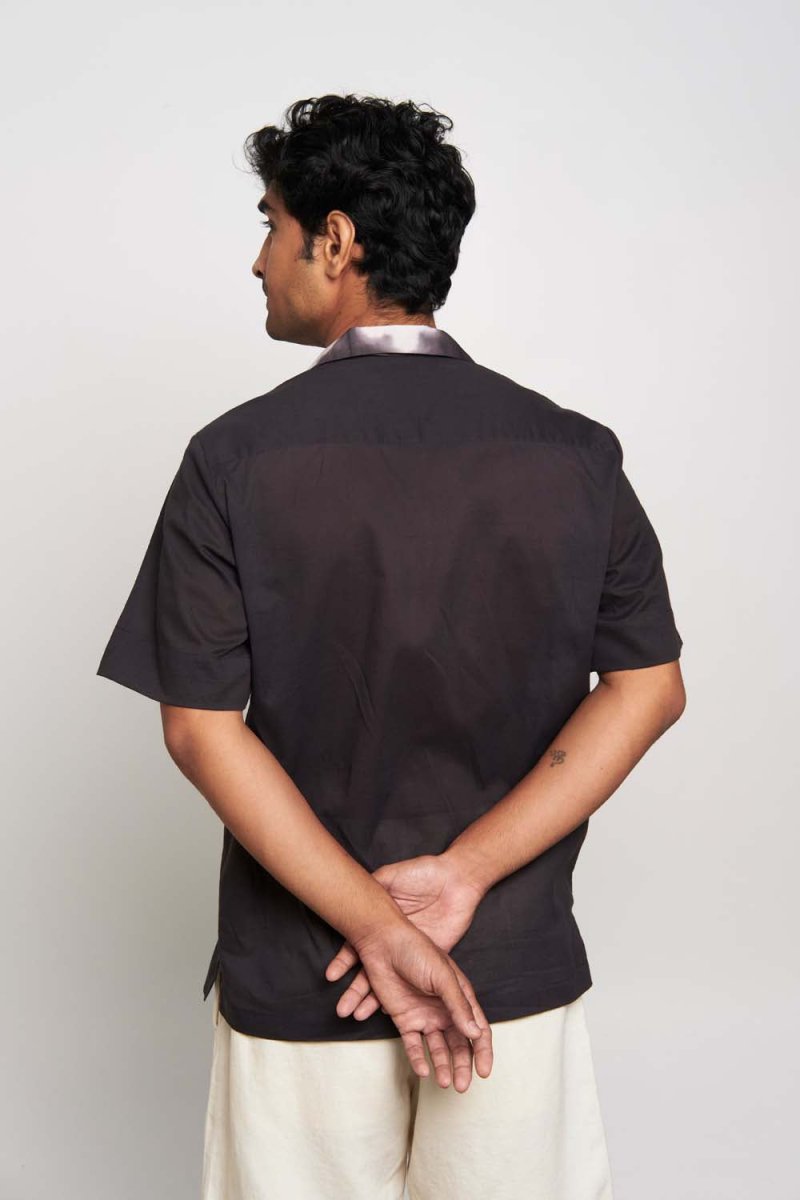 Hana Clamp Organic Cotton Shirt with Pocket - Charcoal | Verified Sustainable by Brown Living™