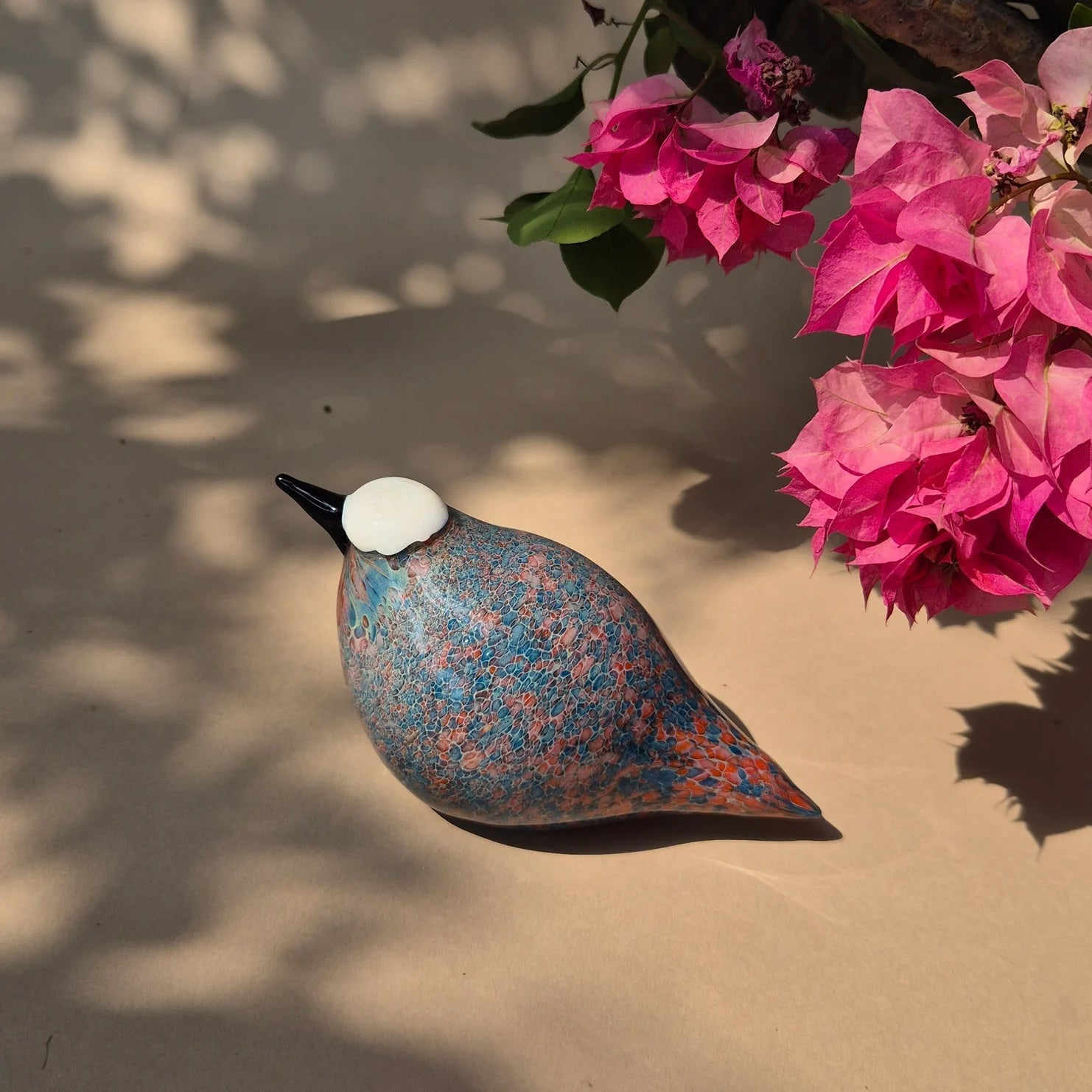Hanairo Glass Bird Figurine – Artistic Collectible Showpiece – Home Decor on Brown Living™. SKU: BRD - HANRO. Img 2.