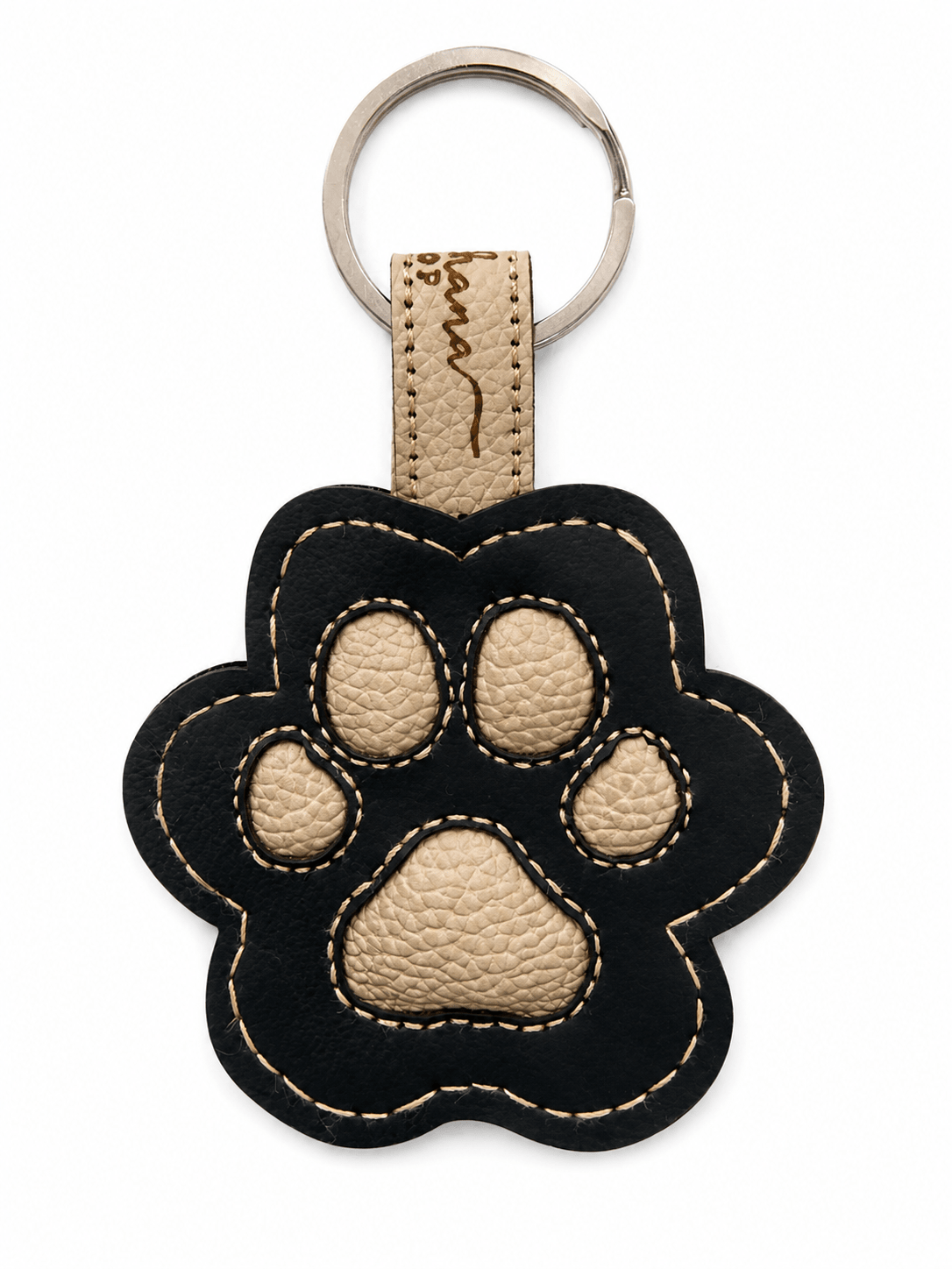 Handcrafted and Upcycled Paw Key Chain – Gift on Brown Living™. SKU: KC009KC. Img 3.