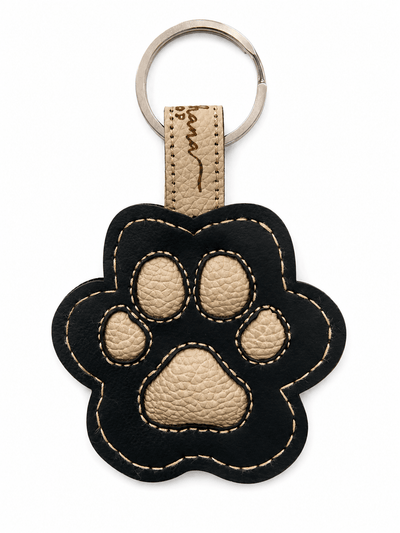 Handcrafted and Upcycled Paw Key Chain – Gift on Brown Living™. SKU: KC009KC. Img 3.