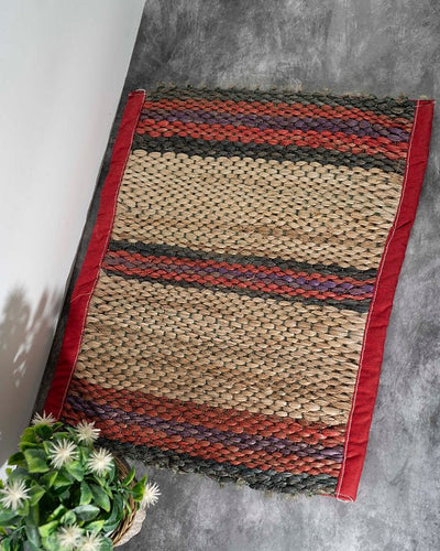 Handcrafted Banana Fiber Mat | Eco - Friendly Sustainable Floor Mat – Mats & Rugs on Brown Living™. SKU: ANTHBFMMPMHHG. Img 3.