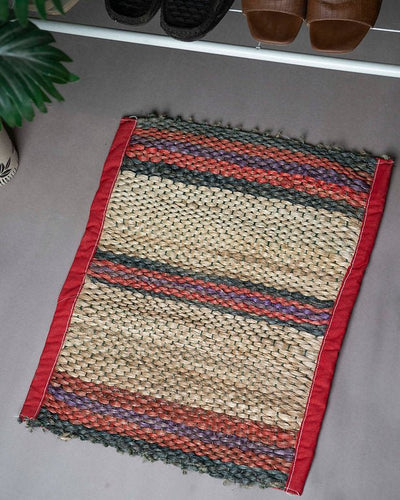 Handcrafted Banana Fiber Mat | Eco - Friendly Sustainable Floor Mat – Mats & Rugs on Brown Living™. SKU: ANTHBFMMPMHHG. Img 4.