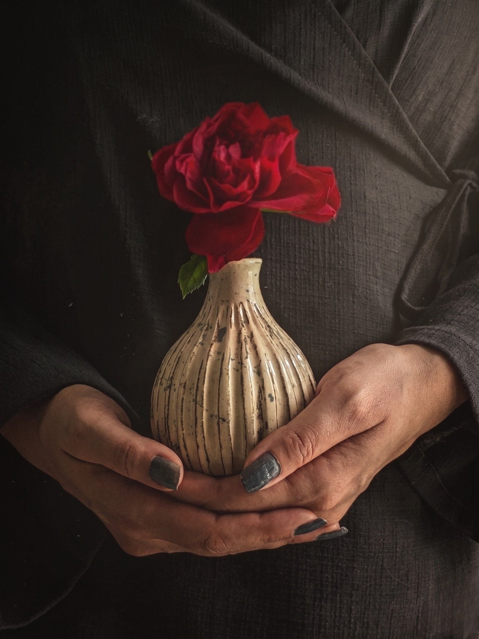 Handcrafted Ceramic Luna Vase – Vases on Brown Living™. SKU: LUCVS. Img 1.