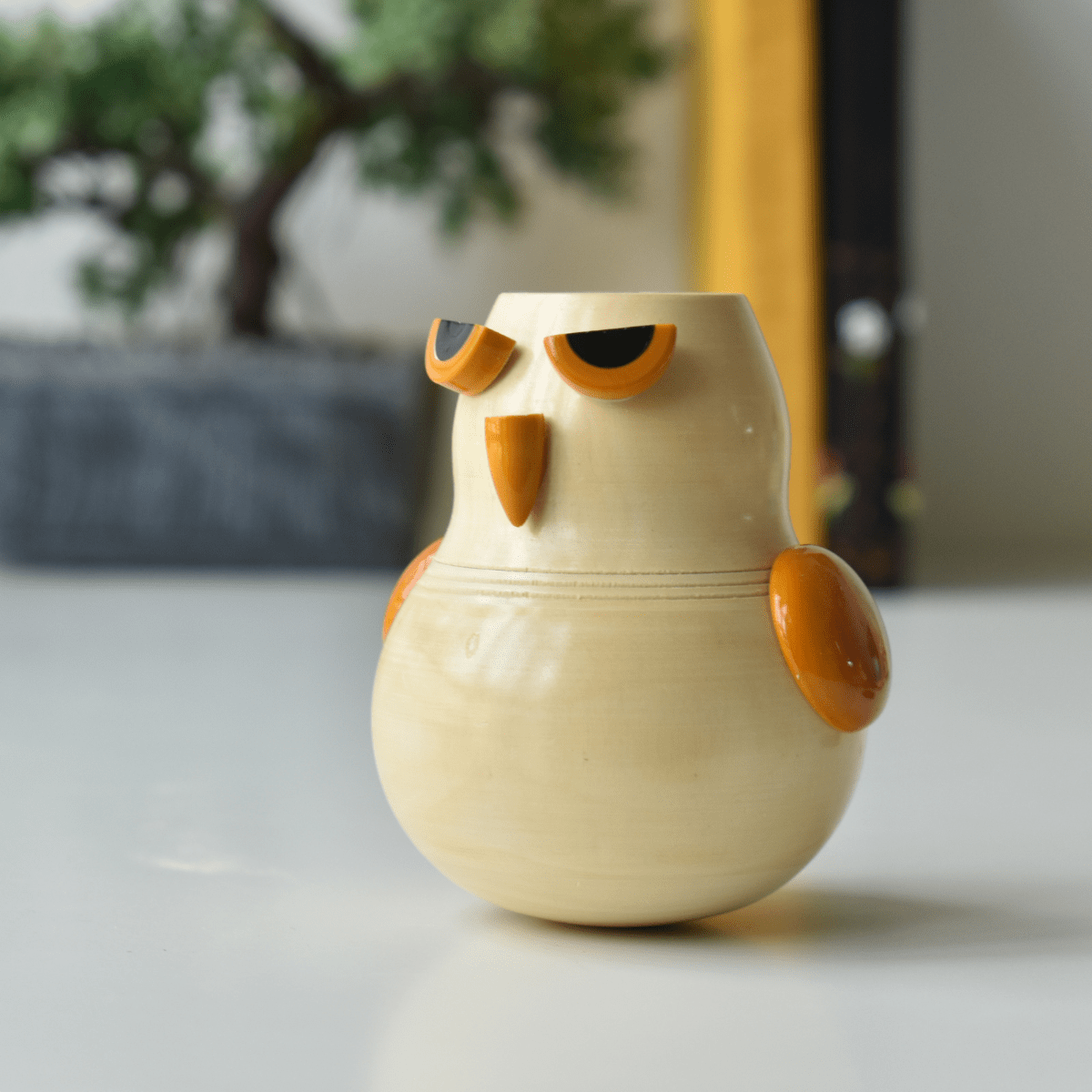 Handcrafted Channapatna Grumpy Dancing Doll – Action Figures & Collectibles on Brown Living™. SKU: CD-WOO-GRU. Img 3.